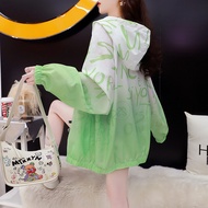 【40-65kg】店铺热销网红洋气设计感渐变色防晒衣女2025宽松休闲透气防晒服薄外套Fashionable Loose Breathable Sunscreen Clothing Jack