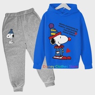 Snoopy Anime Hoodie Set Disney Minnie Mouse Girl Children's Sweatshirt Boy Baby Set Cute Children's Spring Pullover