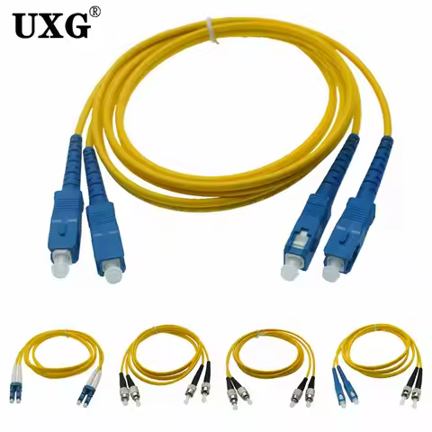 50M 40M Double SC LC ST FC UPC To Dual LC UPC Simplex 3.0mm PVC Single Mode Fiber Patch Cable Fiber 