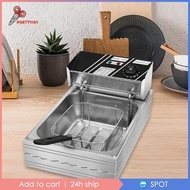 [Prettyia1] Countertop Fryer 6L Electric Deep Fryer for Kitchen Countertop Fried Chicken