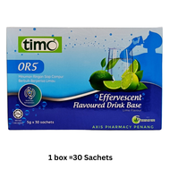 Timo Or5 Effervescent Lime Flavoured Drink Rehydration Tonic(1 Sachet) or (5g X 30 Sachets/Box)