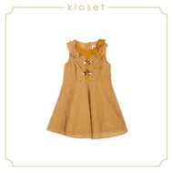 KLOSET Kloset Ruffle Sleeveless Mini Dress (AW18-KD004) เดรสชุดเด็กแขนกุดคอกลมแต่งระบาย