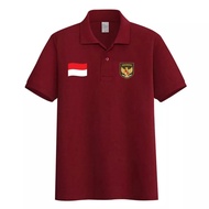 Allium Collection / Kaos Kerah Pria Polo Logo Garuda Bendera Indonesia / Kaos Pria Polo Logo