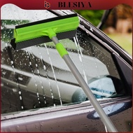 blesiya Window Squeegee Double Sided with Long Handle 50cm to 81cm 2 in 1 Window Cleaner for Home Ca