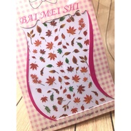 Nail Sticker - Red autumn leaf nail Sticker