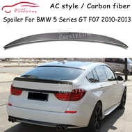 F07 AC Style Real Carbon Fiber Spoiler For BMW 5 Series GT F07 535i 550i Trunk Boot Lip Spoiler Spli
