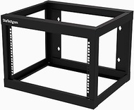 StarTech.com 6U 19" Wall Mount Network Rack 19" Deep 2 Post Open Frame for Server Room Data/AV/IT/Co