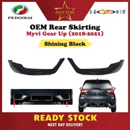 【 Perodua Myvi (2018 - 2021)】 OEM Rear Bumper Skirtings with Painted Piano Black - Gear Up