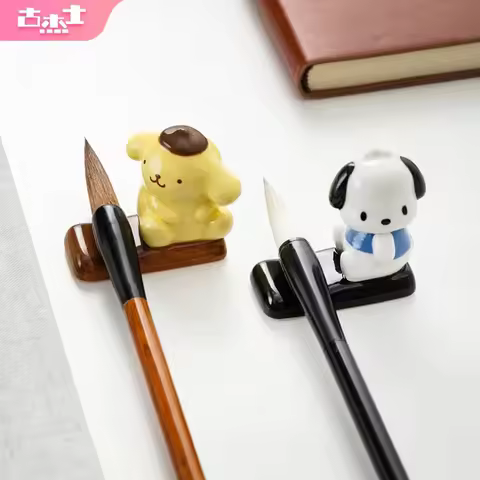 Sanrio Ceramic Chopstick Holders Kawaii Pochacco Gudetama KeroKero Keroppi Pen Stand Home Restaurant