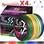 Sougayilang Fishing Line 100-300M PE Braided Fishing Line 4 Stands Strong Braided Line 18-66LB For F