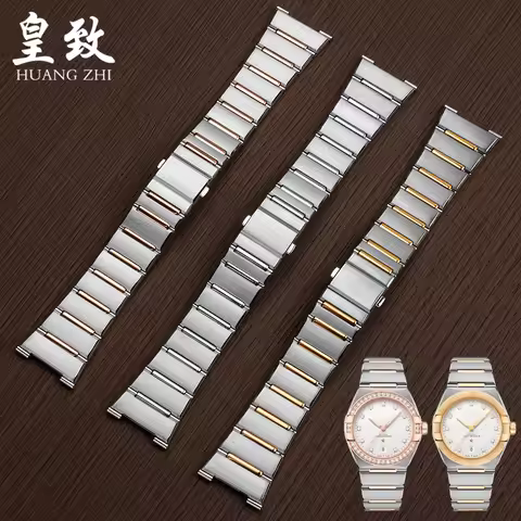 For Omega Constellation Stainless Steel Watch band 131.25.39.20.52.001/02 Solid Precision Steel Stra