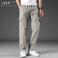 JEEP SPIRIT 1941 ESTD Wide Leg Pants Cargo Pants Plus Size Straight Leg Casual Outdoor Casual Loose 