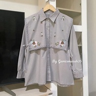 LD 140 130 120 110 dst | Maxi Dress Bordir Jumbo Bahan Polo Linen Adem Tebal Ukuran S M L XL XXL XXX