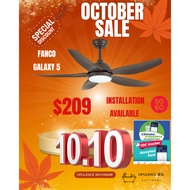 (INSTALLATION AVAILABLE, CLIMATE VOUCHER & CDC VOUCHER ACCEPTED) Fanco Galaxy 5 48″ DC Motor Ceiling