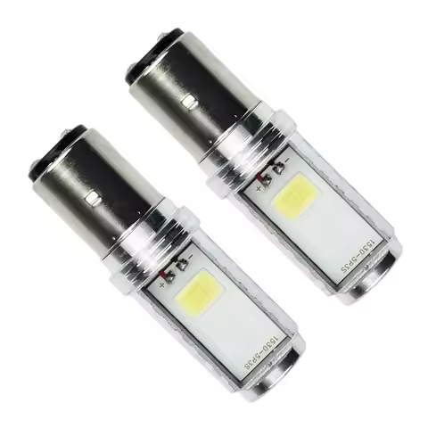 2pcs 6500k BA20D H6 Headlight Bulb LED Light Hi-Lo Beam Light Lamp Bulb Motorcycle Auxiliary Lights 