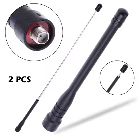 2 x SMA-Female 430Mhz UHF Telescopic Antenna for UV-5R 888s 777s