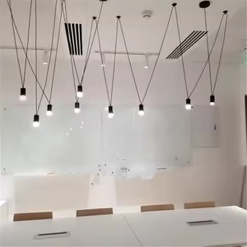 Pendant Light Industrial Spider Web G9 Linear Led Lights Design Home Decor Dining Table Living Room 