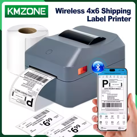 4inch Thermal Label Sticker Waybill Printer 1D 2D Barcodes Print Paper Support QR Code for DHL Fedex