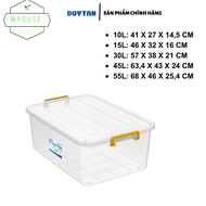 Thùng nhựa chữ nhật Duy Tân Thùng nhựa Trong Suốt Có Nắp Đậy Dung Tích 10L/15L/30L/45L/55L/90L