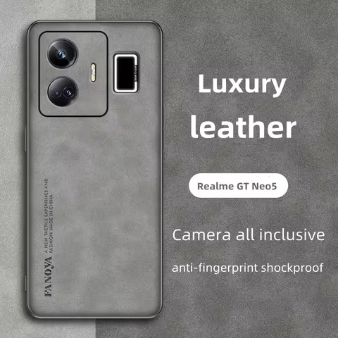 For Realme GT Neo 5 Case Luxury Leather Matte Hard Back Cover For Realme GT3 Realmi Neo5 GT 3 Neo2 S