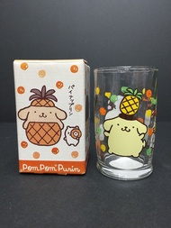 Sanrio PomPomPurin 布丁 布甸狗1999年菠蘿系列玻璃水杯