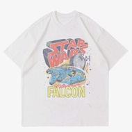VINTAGE STAR WARS T-Shirt - FALCON | T-SHIRT WHITE VINTAGE COMICS | STAR WARS OVERSIZE T-SHIRT