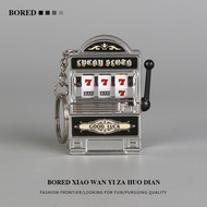 Boredom Lottery Prize Mini Fruit Lottery Machine Keychain Backpack Pendant Decompression Toy Creativ