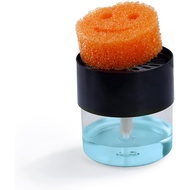Soap Dispenser & Sponge Holder Compatible with Scrub Daddy Sponges - Kitchen Sink Pump Dispenser, In