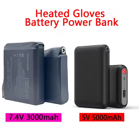 Winter Heated Socks Battery 7.4V 3000mah/5V 5000mah Li-Polymer Battery Packs for Warm Gloves Clothes