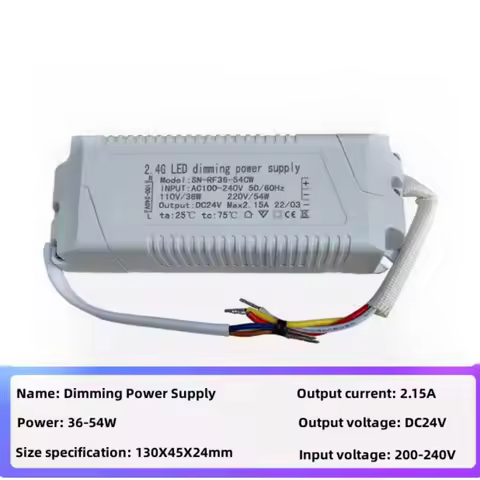 AC110V-240V 36-54W Output DC24V 2.15A 2.4G Remote Control LED Driver Power Supply For Dual Color LED