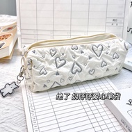 New Original Milk Fufu Love Heart Pencil Case Large Capacity Stationery Bag Students' Supplies Stati