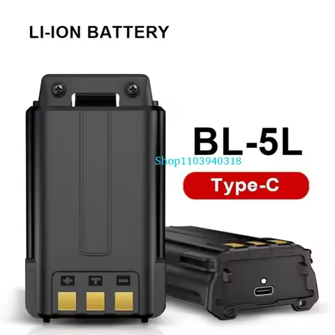 BL-5L 3800mAh 7.4V Li-ion USB Type-C For Baofeng UV-5R UV-5RX3 UV-5RA UV-5RD UV5RA+ UV5RC Walkie Tal