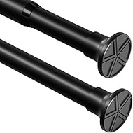 Telescopic Rod, Black Curtain Rod, No Drilling, Adjustable Shower Curtain Tension Rod for Windows, W