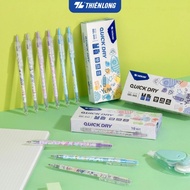 Combo of 2 Quick Dry gel pens Thien Long GEL-045 black ink, 0.5mm writing stroke, Quick-drying ink, 
