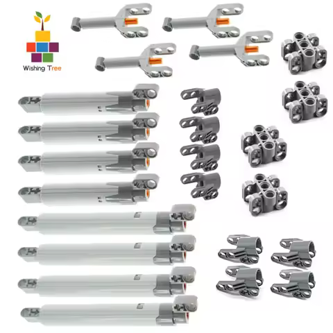 24PCS Grey Linear Actuator Push Rod 15L for MOC Building Blocks 40918 61927 61904 61905 92693