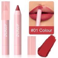DUNUF 18-Colors Lipstick Pencil Waterproof Sexy Red Matte Contour Tint Lipstick Lasting Non-stick Cu