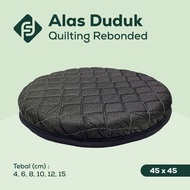 Seat Cushion Round Rebonded Foam Seat Cushion Size 45cm x 45cm Quilting