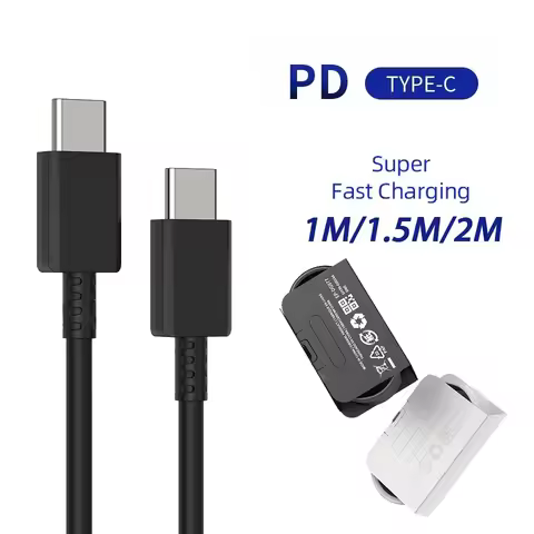 10pcs 1m 2m 25w Cable Surper Fast Charge Type C To Type C Pd Cable For Samsung S21 S20 Plus Galaxy A