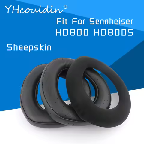 YHcouldin Earpads For Sennheiser HD800 HD800S Sheepskin Ear pads Headband Covers Headphone Replaceme