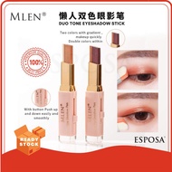 ESPOSA Mlen Double Color Lazy Eyeshadow Stick Two Tone Long Lasting Pembayang Mata Flash Poeder Make