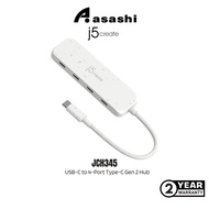 J5Create JCH345EW / JCH345 USB-C to 4-Port Type-C Gen 2 Hub