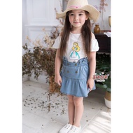 Children Clothing [Item No. F31159] Summer Apron Girl Off-The-Shoulder Cotton T~2 Colors
