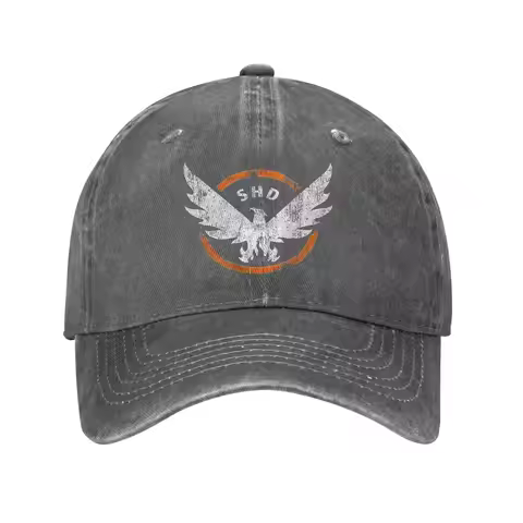 The Division 2 Shd Washed Denim Cap Casual Baseball Caps Adjustable Hat Summer Unisex Baseball Hats