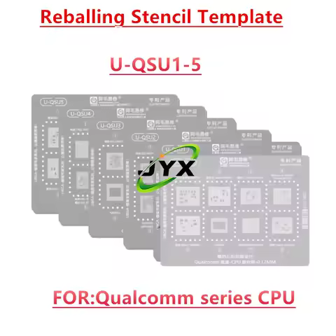 U-QSU1-5 6 BGA Reballing Stencil For Qualcomm series CPU SM8350 SM8250 SM8475 SM7325 SM7125 SM7350 S