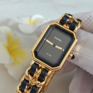 Chanel H0001 M二手品（約9成新）🎀實拍 🎀 香奈兒首映系列 premiere手錶M尺寸方糖腕錶