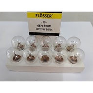 FLOSSER UNIVERSAL HALOGEN BULB FOR VECHICAL CAR & TRUCK 6671 =1141= LB382 12VP21W (10 PIECE PER BOX)