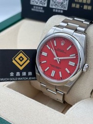 勞力士官方二手認證 ROLEX CERTIFIED PRE-OWNED  ROLEX 勞力士 OYSTER PERPETUAL 124300 紅色 2026年8月 RCPO 全套 FULL SET