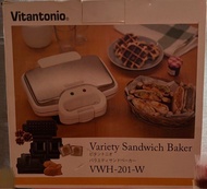 （全新）香港插頭 Vitantonio VWH-201-W 多功能窩夫機 白色 烤盤