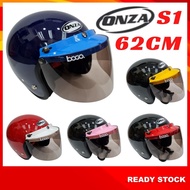 (62cm Kepala Besar) Onza S1 62 Helmet Motorcycle SIRIM 62cm With BOGO Tinted Visor Color Cap