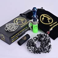 Resin Hookah Tip Black Grey Bead Chain Metal Long Chain Silver-Plated Ring Buckle Portable Hookah Ti